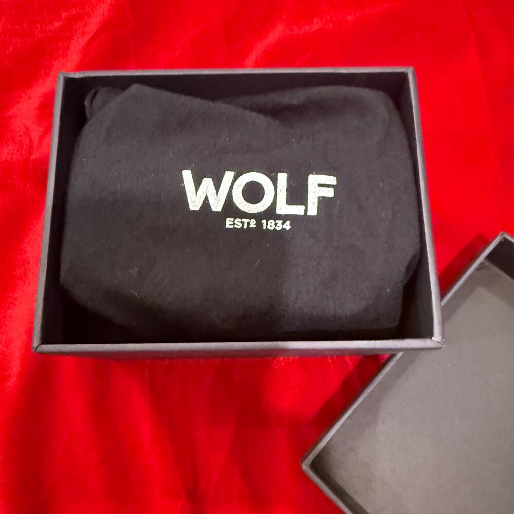 WOLF EST 1834 CHAMPAGNE FINE LEATHER WATCH JEWELRY CASE NEW WITHOUT TAGS (NWOT) - Picture 12 of 12